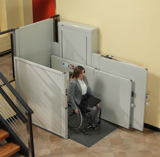 Bruno ada compliant commercial business wheelchair porchlift