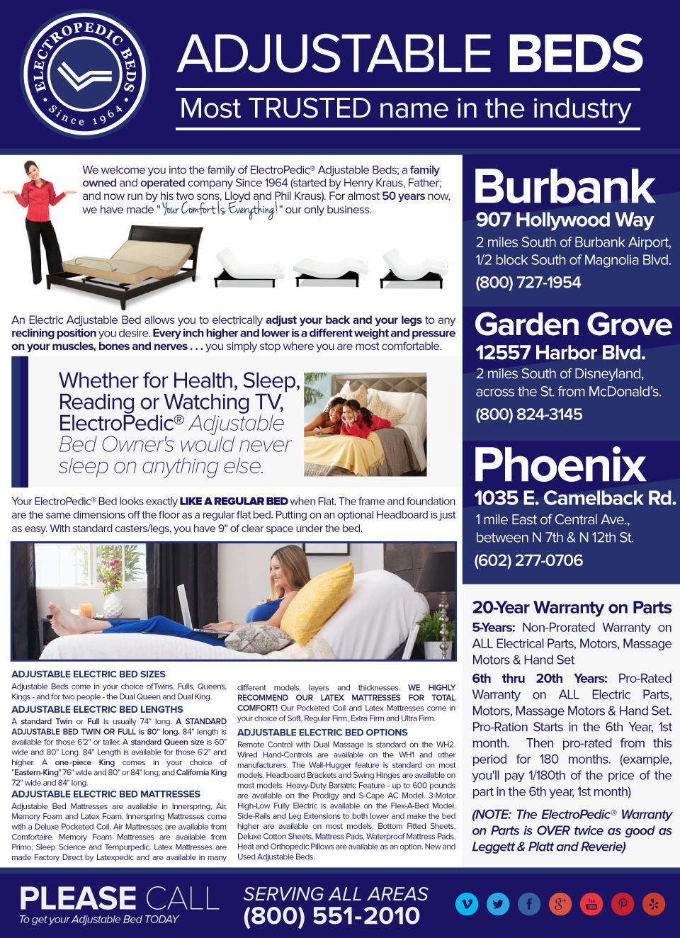 Phoenix az electric adjustable beds
