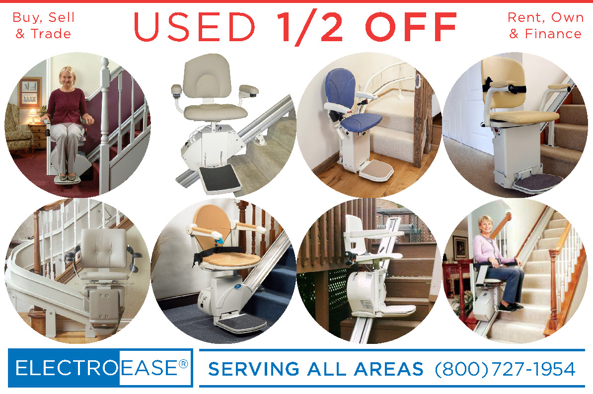 Used Curved StairLifts 1/2 OFF Motorized Unit
